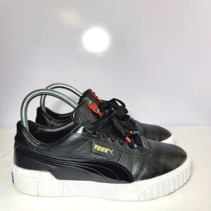 Puma Womens size 8 Cali Black Rainbow sneakers.